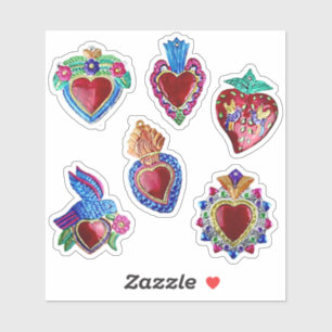 Sticker Coeurs Valentin mexicains