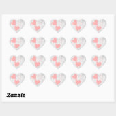 Sticker Coeurs Valentin rose (Feuille)
