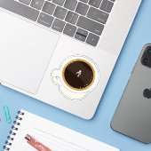 Sticker Coffee Cup Diver (Ordinateur portable avec iPhone)