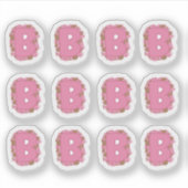 Sticker Coffee Letter B: Monogram Initial Sheet (Devant)