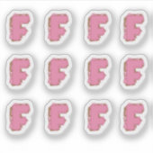 Sticker Coffee Letter F: Monogram Initial Sheet (Devant)