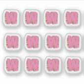 Sticker Coffee Letter W: Monogram Initial Sheet (Devant)