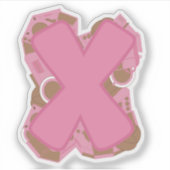 Sticker Coffee Letter X: Monogram Initial  (Devant)