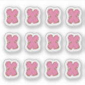 Sticker Coffee Letter X: Monogram Initial Sheet (Devant)