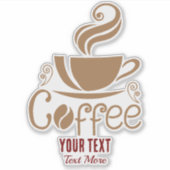 Sticker Coffee Lover Design – Minimal Coffee Cup Graphic (Devant)