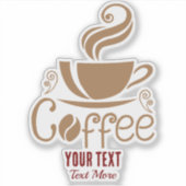 Sticker Coffee Lover Design – Minimal Coffee Cup Graphic (Devant)