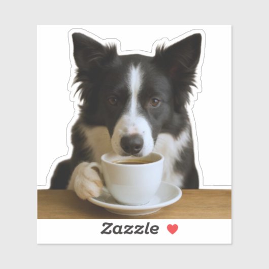Sticker Coffee with the Collie (Feuille)
