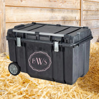 Coffret de selle de cheval à monogramme rose perso