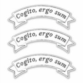 Sticker Cogito, ergo sum - Je pense donc je suis (Devant)