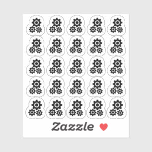 Sticker Cogs Gears Steampunk Icône mécanique Bujo Planner