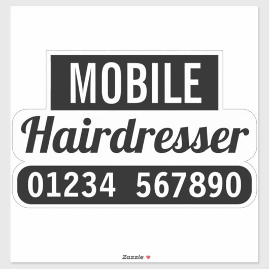 Sticker Coiffeur mobile (Feuille)