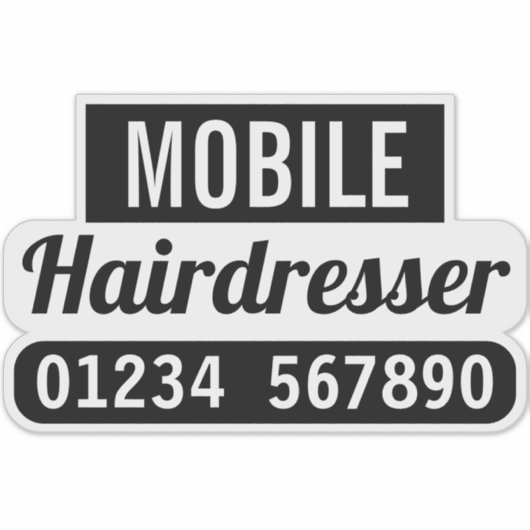 Sticker Coiffeur mobile (Devant)
