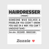 Sticker Coiffeur Noun Barbershop Appréciation drôle (Feuille)