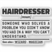 Sticker Coiffeur Noun Barbershop Appréciation drôle (Devant)