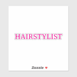 Sticker Coiffeuse Coiffeur Salon de Spa Rose Mariage