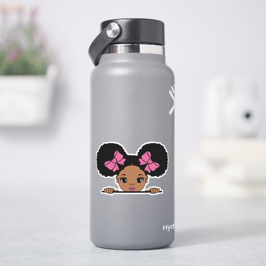 Sticker Coiffure de la fille noire (HydroFlask)