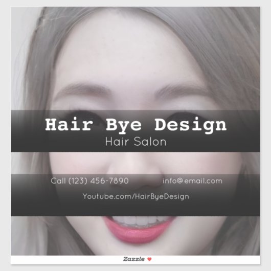 Sticker Coiffure Styling entreprise véhicule de publicité  (Feuille)