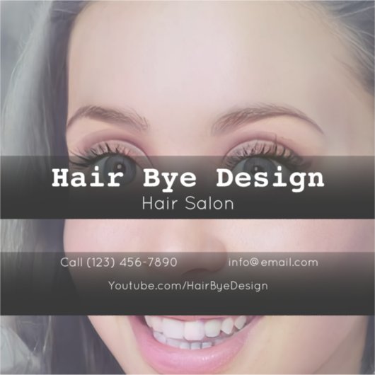 Sticker Coiffure Styling entreprise véhicule de publicité  (Devant)