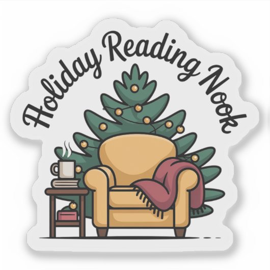 Sticker Coin de lecture des Fêtes de Noël Cosy (Devant)