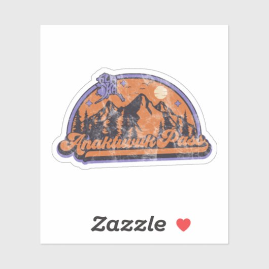 Sticker Col d'Anaktuvuk, Alaska (Feuille)