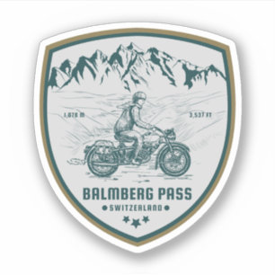 Sticker col de Balmberg circuit moto dans les alpes suisse