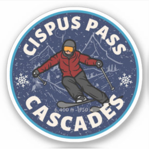 Sticker col de cipus ski washington essais alpins