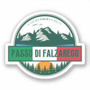 Sticker Col de Falzarego - col italien des Dolomites