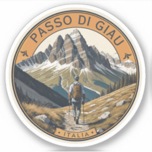 Sticker col de Giau - col de Giau dans les Alpes italienne