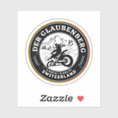 Sticker col de Glaubenberg circuit moto dans les Alpes sui (Feuille)