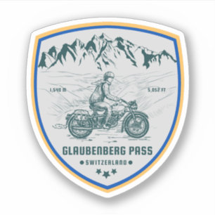 Sticker col de Glaubenberg circuit moto dans les Alpes sui