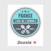 Sticker Col de l’Iseran français Alpes motobike tour (Feuille)