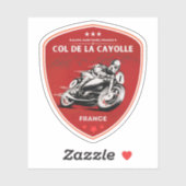 Sticker Col de la Cayolle français Alpes motobike tour (Feuille)