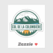 Sticker col de la colombiere, alpes françaises (Feuille)