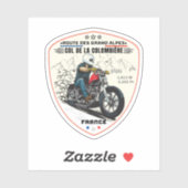 Sticker col de la colombiere, alpes françaises (Feuille)
