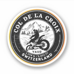 Sticker Col de la Croix circuit moto dans les Alpes suisse