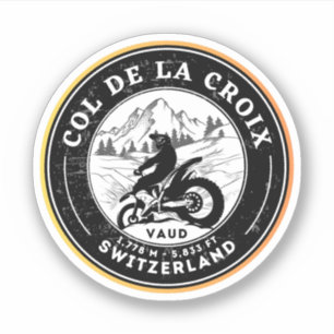 Sticker Col de la Croix tour en moto alpes suisses