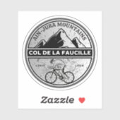 Sticker Col de la Faucille Français Alpes visite à vélo (Feuille)
