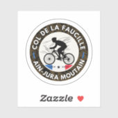Sticker Col de la Faucille Français Alpes visite à vélo (Feuille)