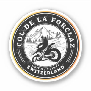 Sticker Col de la Forclaz circuit moto dans les Alpes suis