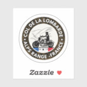 Sticker Col de la Lombarde Français Alpes motobike tour ca (Feuille)