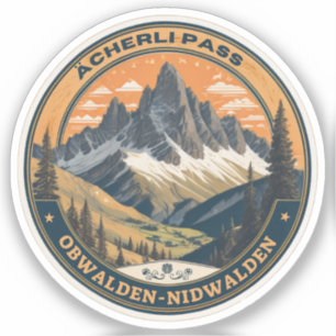 Sticker Col de l'Acherli : sentier de randonnée en montagn