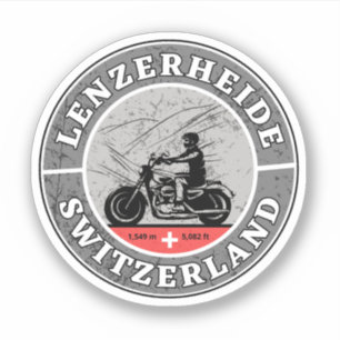 Sticker col de Lenzerheide, circuit moto dans les Alpes su