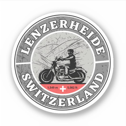 Sticker col de Lenzerheide, circuit moto dans les Alpes su (Devant)