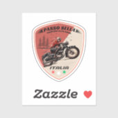 Sticker col de Sella motos montagnes italiennes (Feuille)