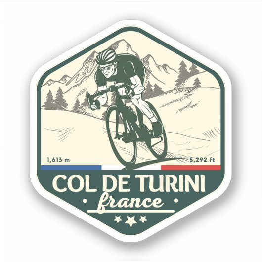 Sticker Col de turini, Alpes Maritimes (Devant)