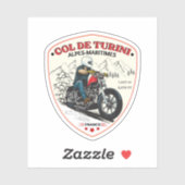 Sticker Col de turini, Alpes Maritimes (Feuille)