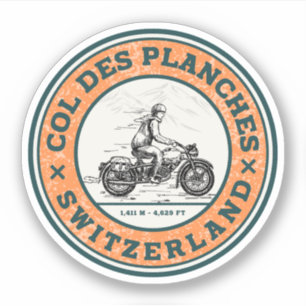 Sticker Col des Planches tour en moto suisse alpes