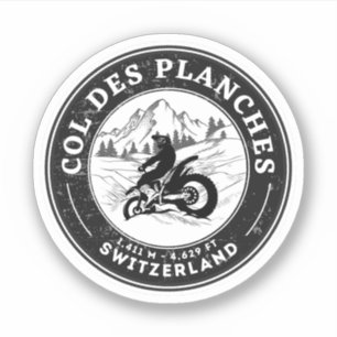 Sticker Col des Planches tour en moto suisse alpes