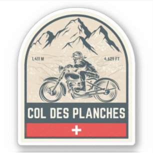 Sticker Col des Planches tour en moto suisse alpes