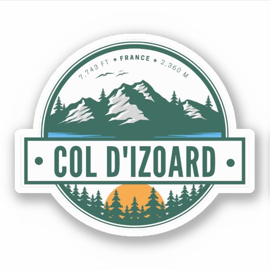 Sticker Col d'Izoard D 902 Massif du Queyras (Devant)